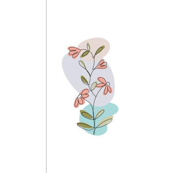 Flowers poster featuring daisy flowers and roses - TenStickers