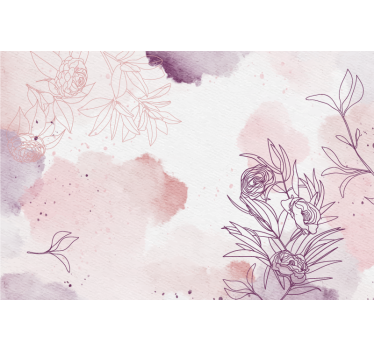 Flowers poster in soft pastel colors - TenStickers