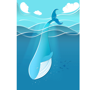 Ocean Whale poster - TenStickers