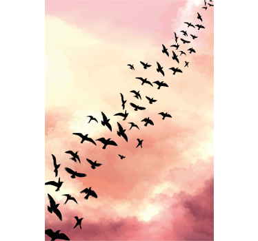 Birds that Fly living room poster - TenStickers