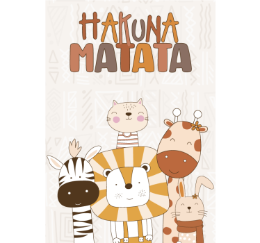 Hakuna matata nursery wall poster for children's room - TenStickers