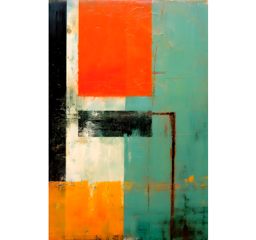 Expressionist rectangles art poster - TenStickers