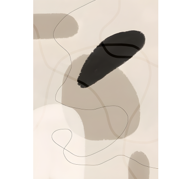 Beige shades and shapes abstract art wall decor - TenStickers