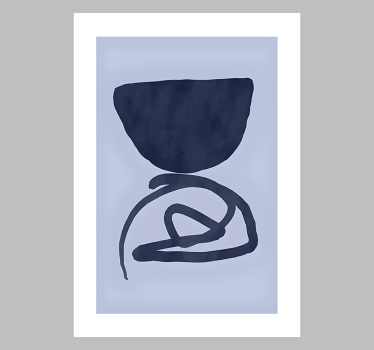 Purple shapes abstract art poster print  - TenStickers