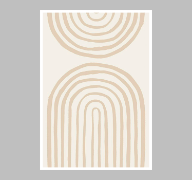 Beige soft lines pattern abstract poster print - TenStickers