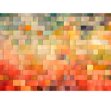 Colour squares abstract art poster - TenStickers