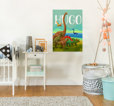 Dinosaur personalised name  poster - TenStickers