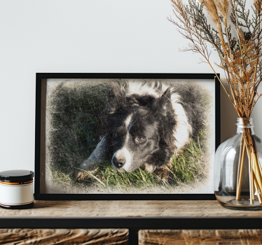 Custom vintage effect dog poster - TenStickers