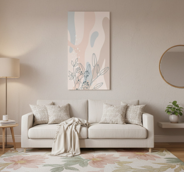 Flowers poster elegant floral silhouette - TenStickers