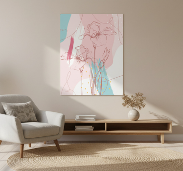 Flowers poster with abstract floral designs - TenStickers