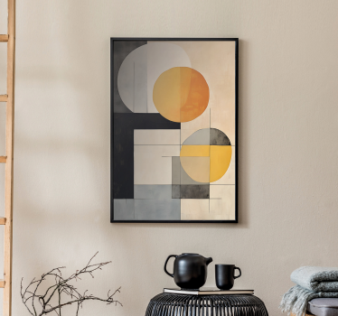 Abstract minimalistic shapes poster print - TenStickers