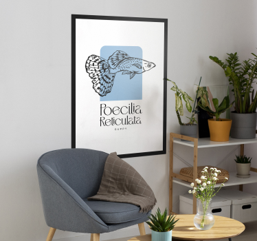 Guppy fish wall art poster - TenStickers