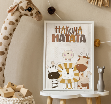 Hakuna matata nursery wall poster for children's room - TenStickers