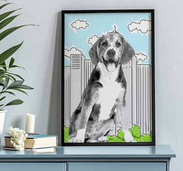 Personalised cartoon dog poster - TenStickers