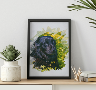 Personalised watercolour dog poster - TenStickers