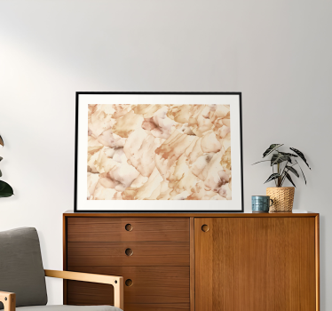 Abstract watercolour design with white border wall decor - TenStickers