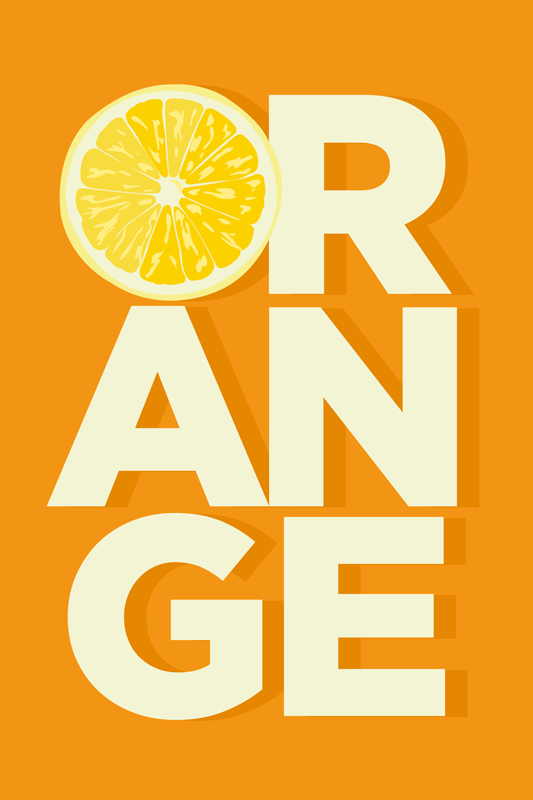 Kitchen poster featuring vibrant sliced oranges - TenStickers