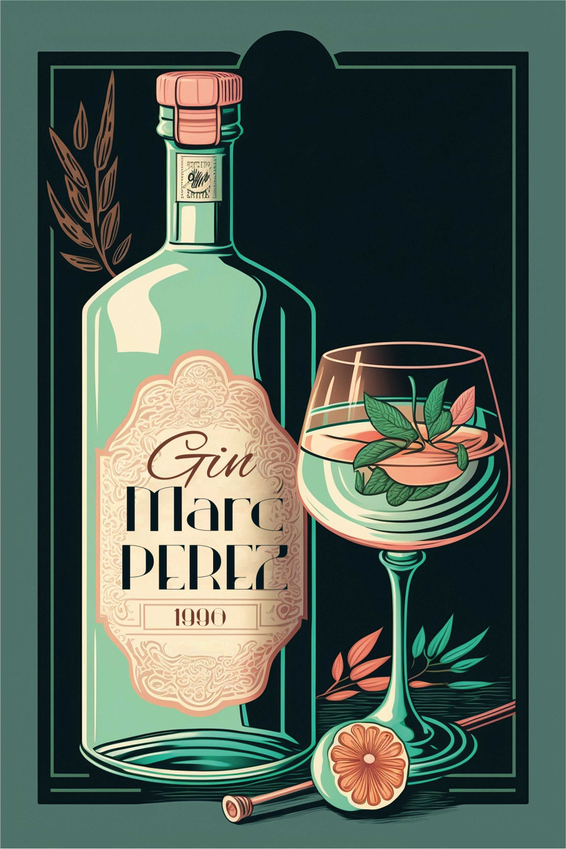Gintonic kitchen poster - TenStickers