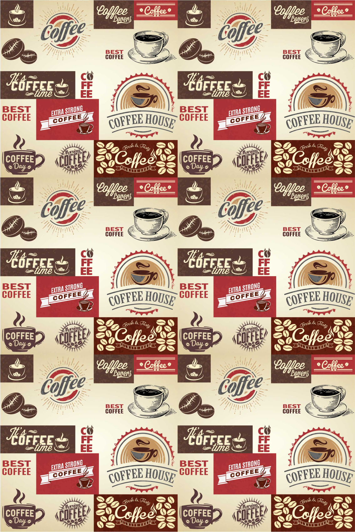 Kitchen poster retro coffee - TenStickers