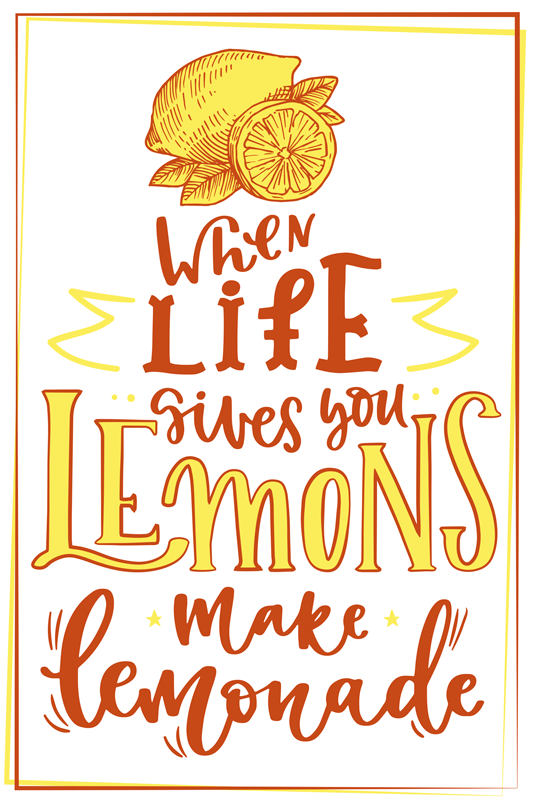 Kitchen poster life is like a lemon, make it sweet - TenStickers
