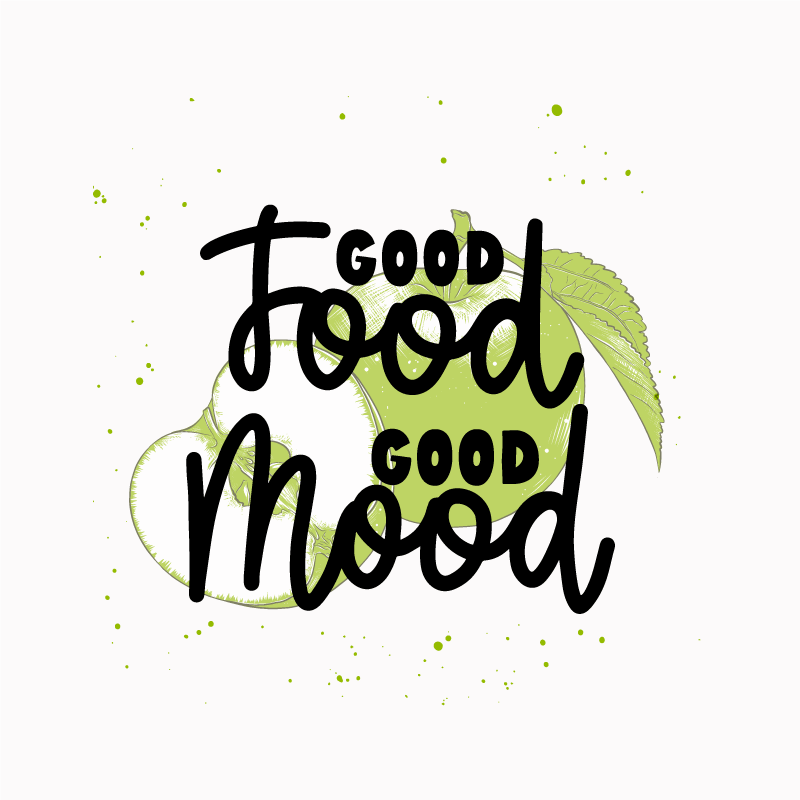 Kitchen poster with a humorous green fruit quote - TenStickers