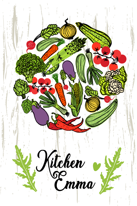 Kitchen poster fresh vegetables in the kitchen - TenStickers