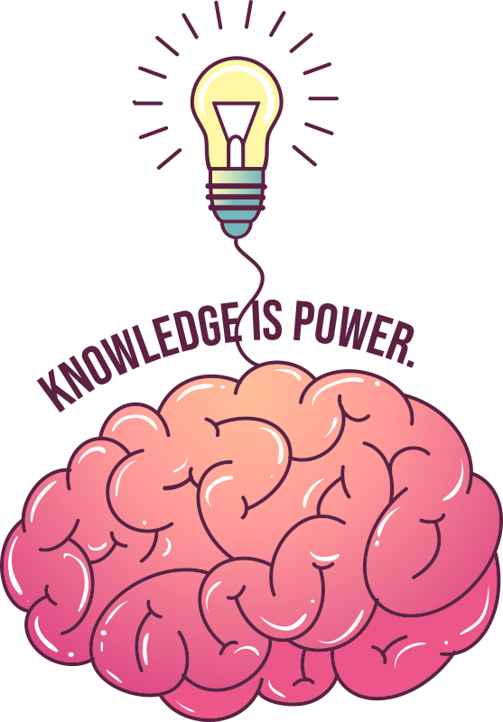Knowledge is power brain office poster - TenStickers