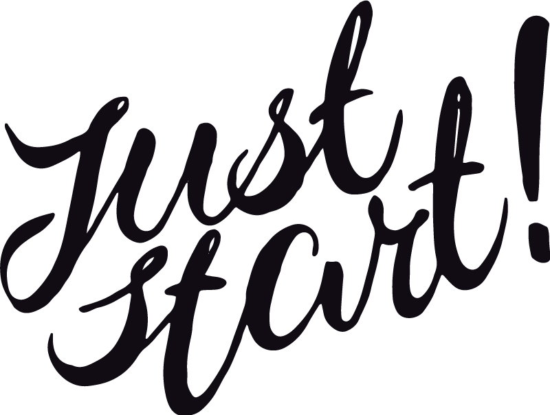 Office poster just start - TenStickers