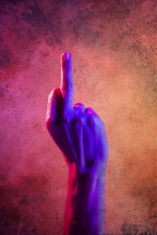 Poster for teenager youth f*ck you - TenStickers