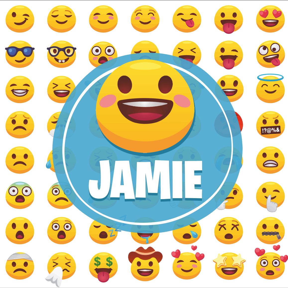 Poster for teenager with name emojis - TenStickers