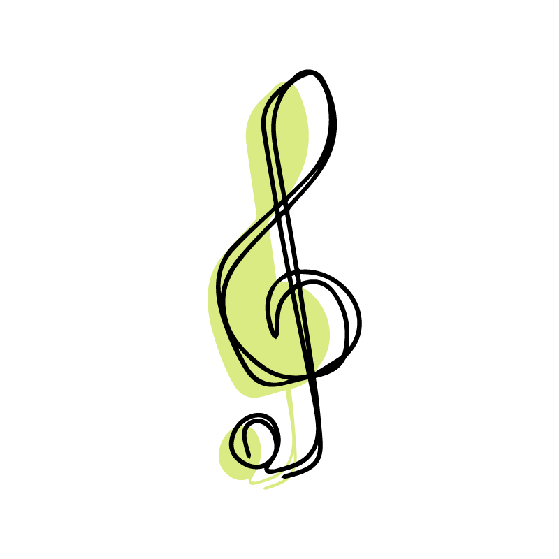 Living room poster minimalist music note design - TenStickers