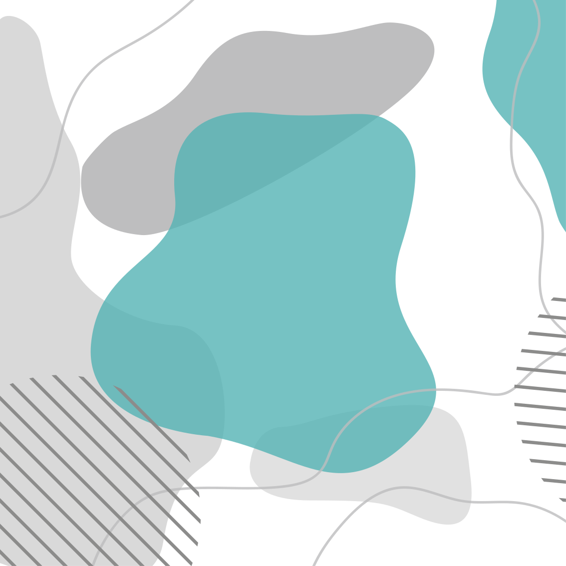 Living room poster blue and green wall art forms - TenStickers