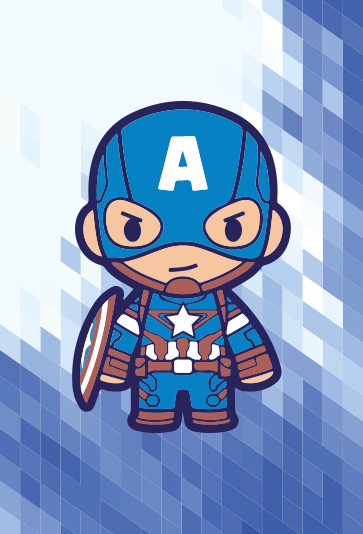 Nursery poster blue superhero artwork for kids - TenStickers