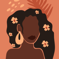 Flower poster aesthetic abstract woman print - TenStickers