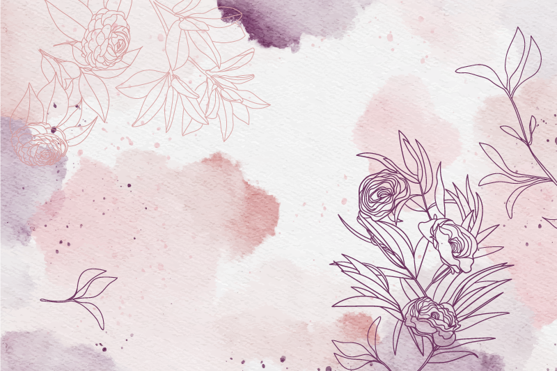 Flowers poster in soft pastel colors - TenStickers