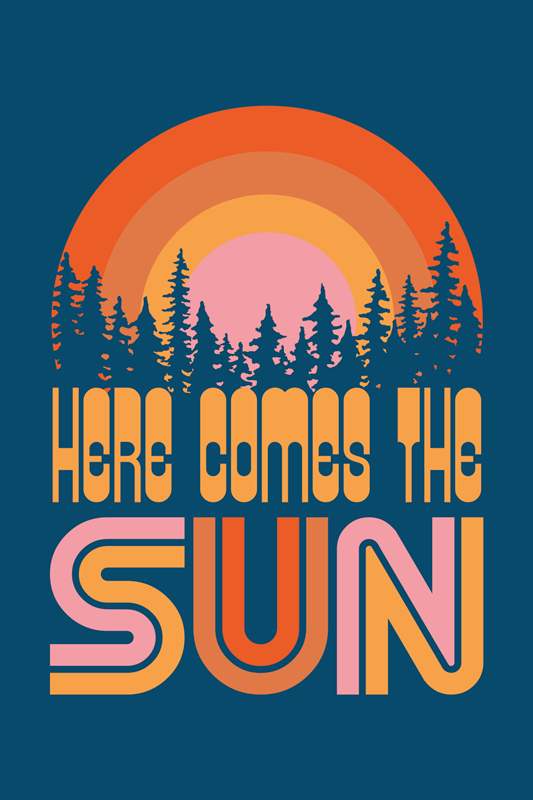 Vintage sun quote poster - TenStickers