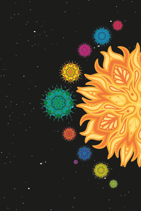 Poster for teenager solar system mandalas - TenStickers