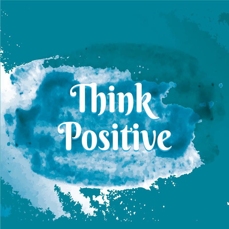 Think positive quote poster - TenStickers