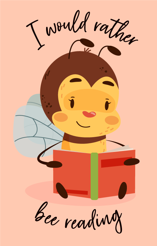 I would rather bee reading quote poster - TenStickers