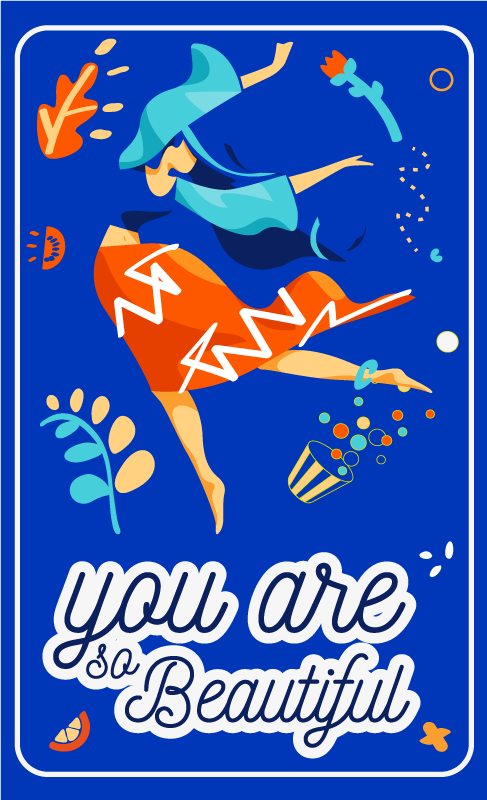 You are so beautiful quote poster - TenStickers