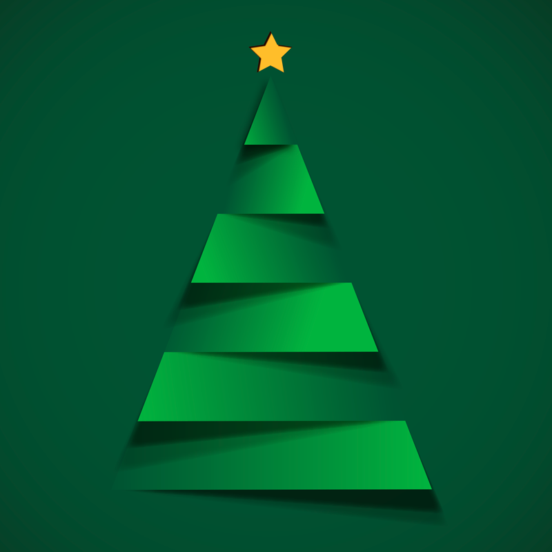 Christmas poster modern christmas tree design - TenStickers
