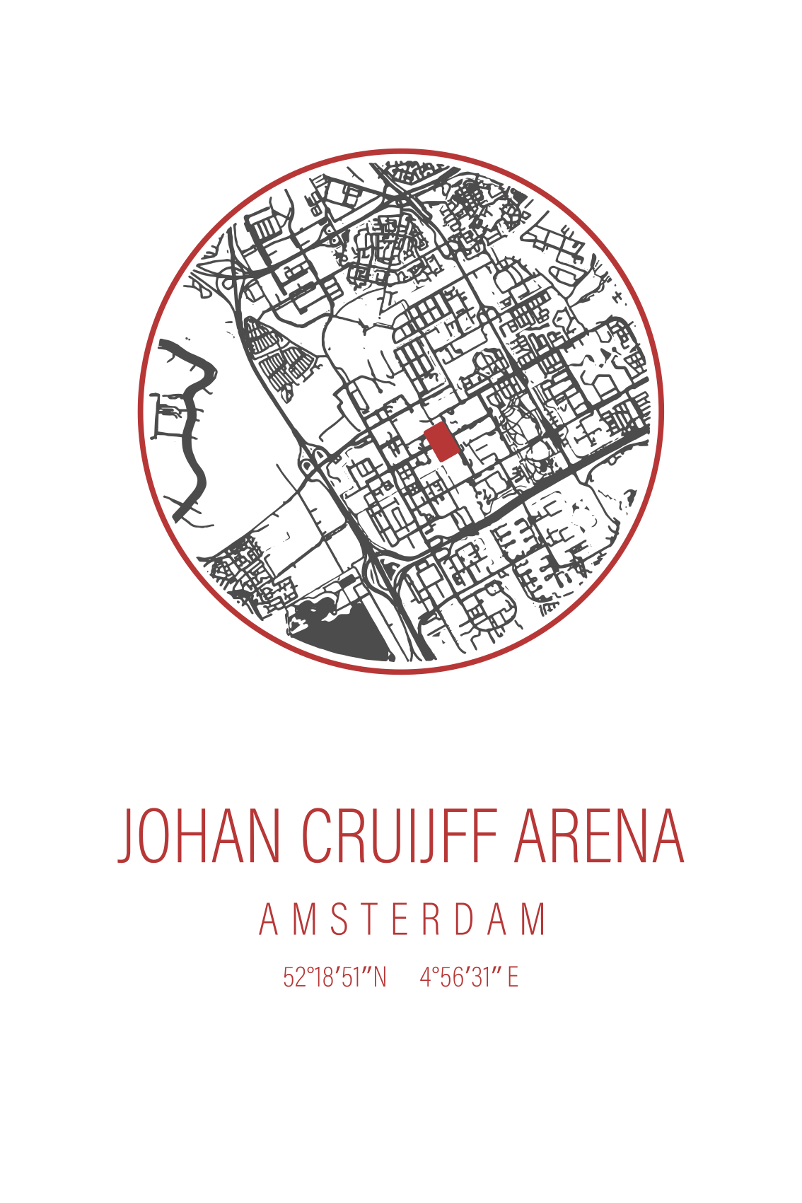 Sports poster amsterdam arena art print - TenStickers