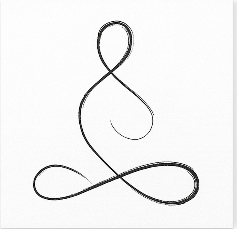 Sports poster with breath yoga design - TenStickers