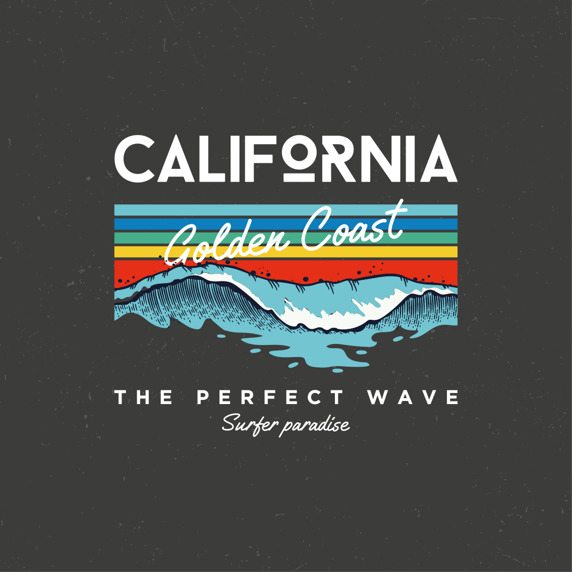 City poster california beach waves art print - TenStickers