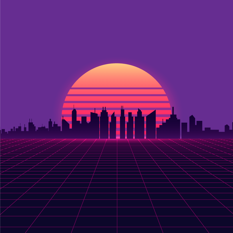 City poster of modern urban landscape - TenStickers