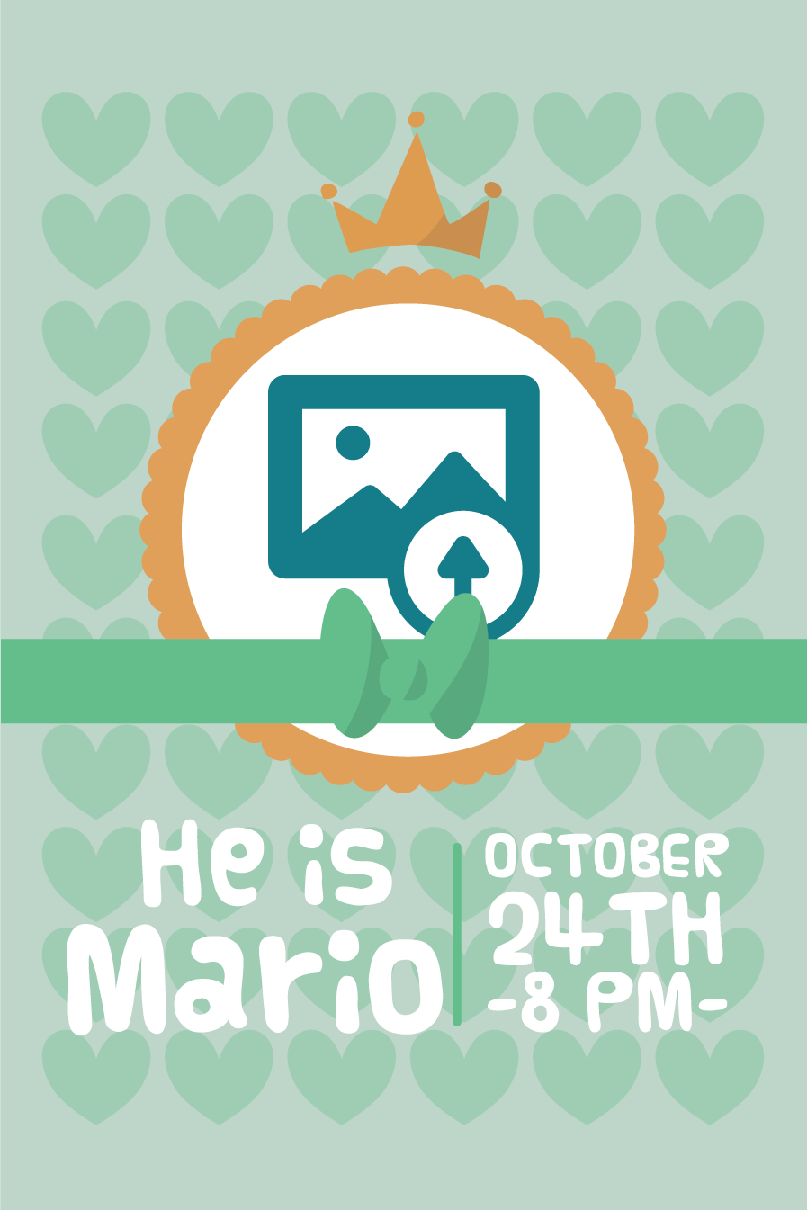 Customisable poster he is mario - TenStickers