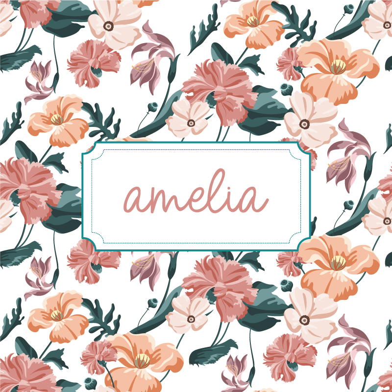 Customisable poster customized botanical arrangement - TenStickers