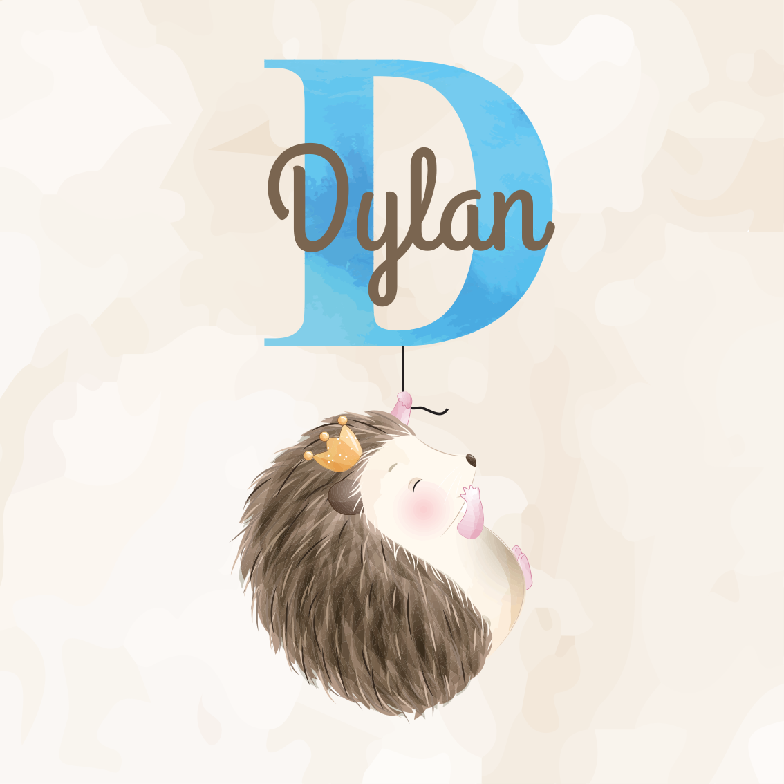 Customisable poster cute hedgehog illustration - TenStickers