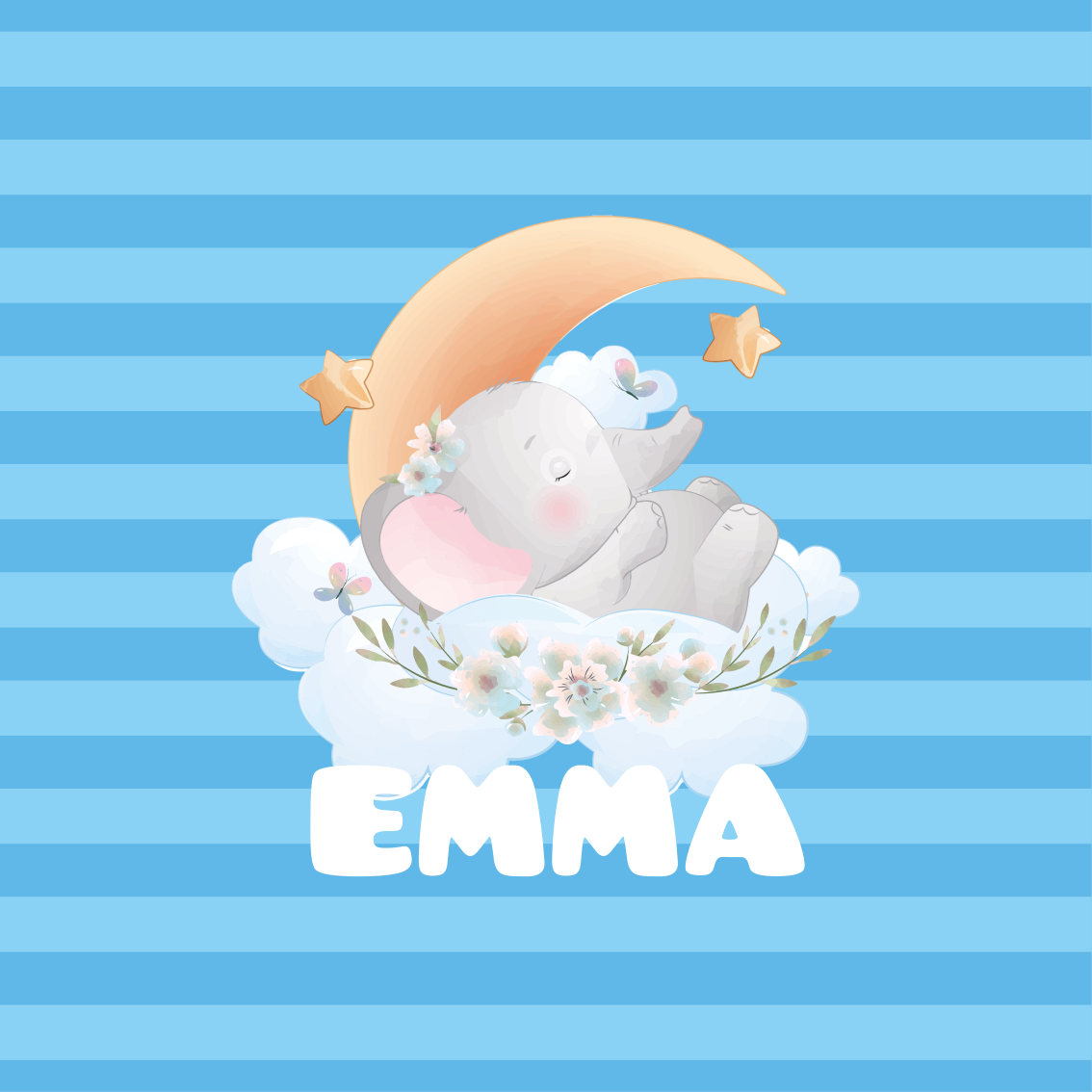 Customisable poster sleeping elephant dreams - TenStickers