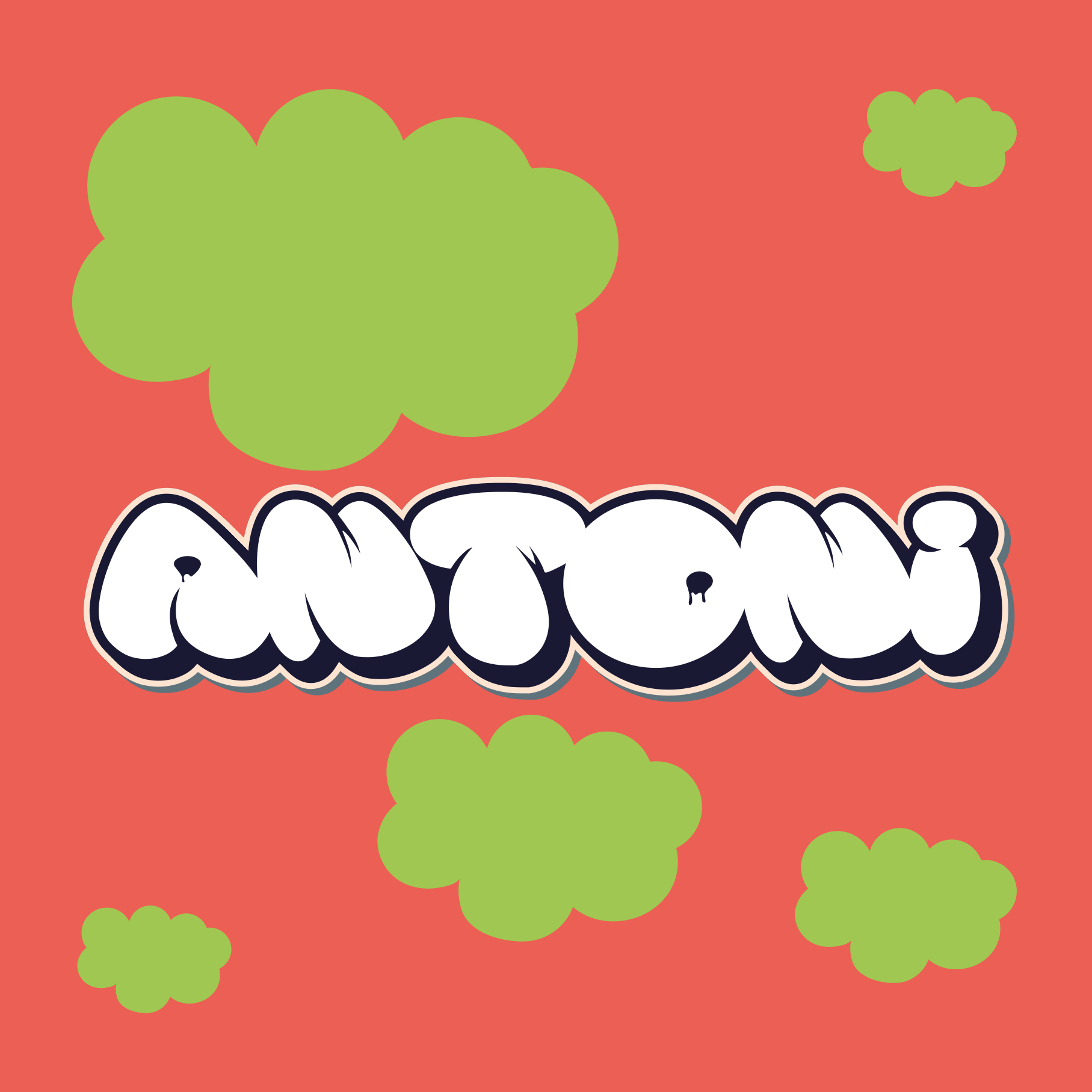 Customisable poster in a playful lettering style - TenStickers